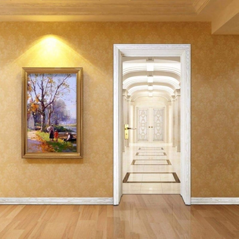 3D Indoor Aisle Door Sticker Self-adhesive Home Decorative Wall Sticker