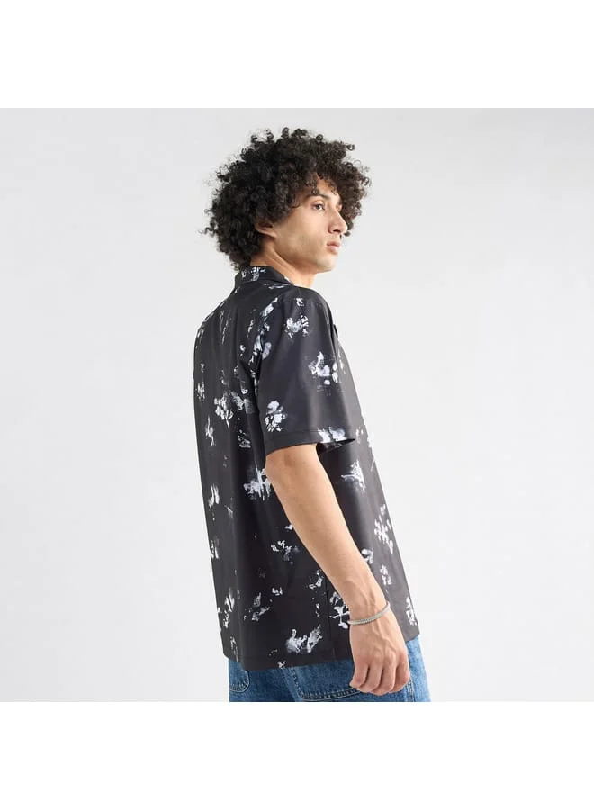 Splash FAV All-Over Print Camp Collar Shirt with Short Sleeves