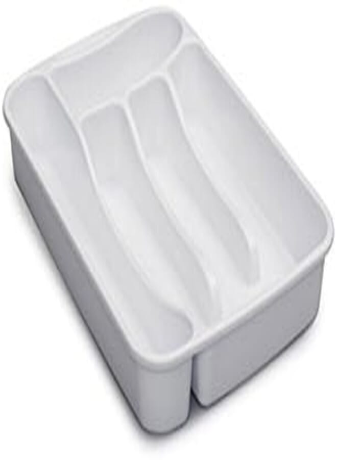 Stefanplast Stefan Plast Flatware container 5 spaces LINEA PRIMAVERA white