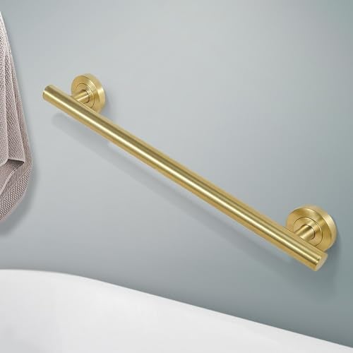 Lava Odoro Shower Grab Bar Modern Stainless Steel Handicap Grab Bar for Bathtubs and Showers Shower Safety Bar for Seniors Disabled ADACompliant Brushed Gold 24 Inch - Image 3