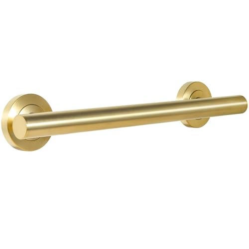 Lava Odoro Shower Grab Bar Modern Stainless Steel Handicap Grab Bar for Bathtubs and Showers Shower Safety Bar for Seniors Disabled ADACompliant Brushed Gold 24 Inch - Image 1