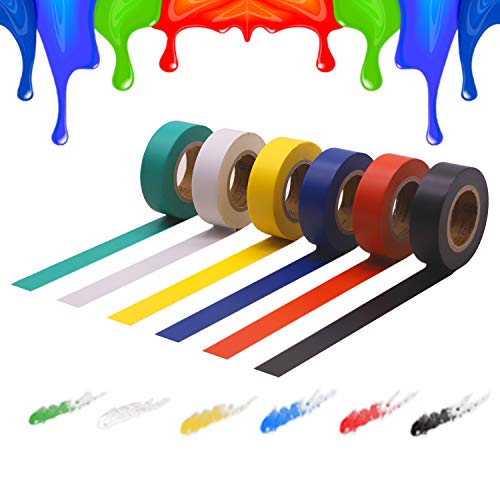 SoundOriginal Electrical Tape Colors 6 Pack 0.7-Inch by 30 Feet, Voltage Level 600V Dustproof, Adhesive for General Home Vehicle Auto Car Power Circuit Wiring Multicolor - Image 3