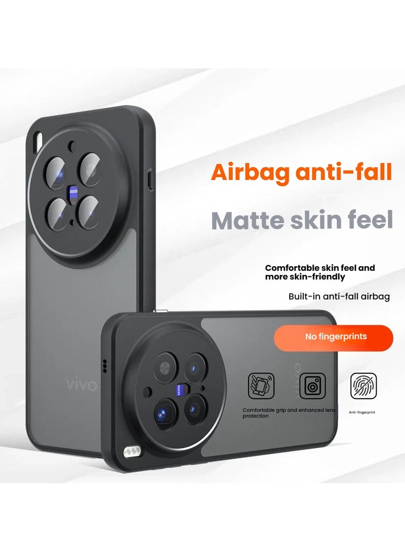 عام غطاء متوافق مع هاتف VIVO X300 Pro - بإطار سيليكون مرن فائق النحافة والخفة + غطاء خلفي من الأكريليك الشفاف - Image 2