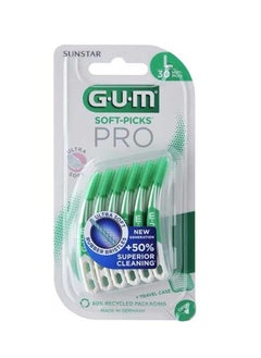 Gum SUNSTAR GUM Soft Picks Advanced Large Blister (30's) #651M30 - Gentle Dental Picks for Sensitive Teeth and Gums - Deep Cleaning and Comfortable Interdental Brushes for a Healthy Smile  - Image 1