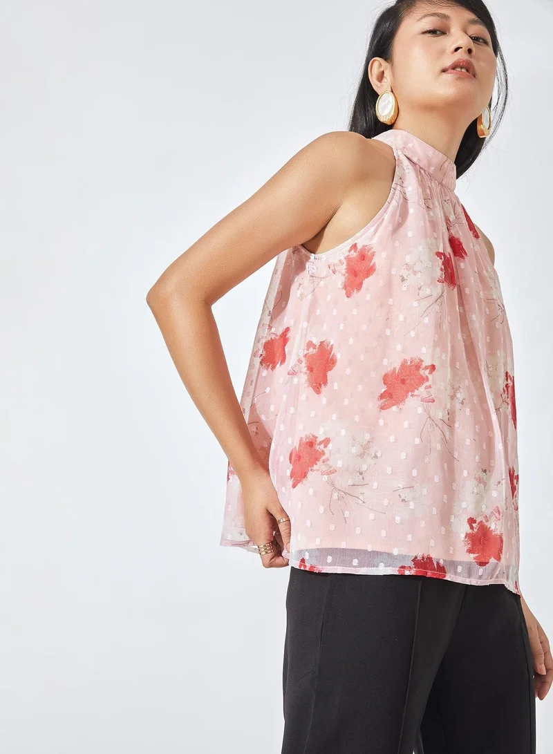 ذا ليبل لايف بلوزة بدون أكمام بياقة هالتر