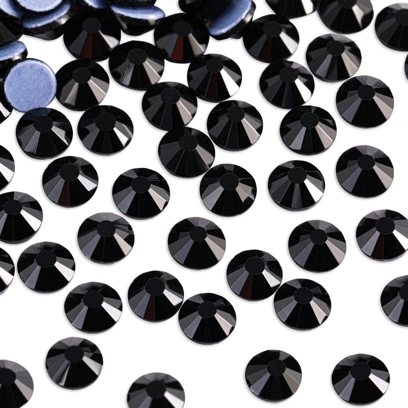 Beadsland Hotfix Rhinestones, 2880pcs Flatback Crystal Rhinestones for Crafts Clothes DIY Decoration, Black, SS10, 2.7-2.9mm - Image 2