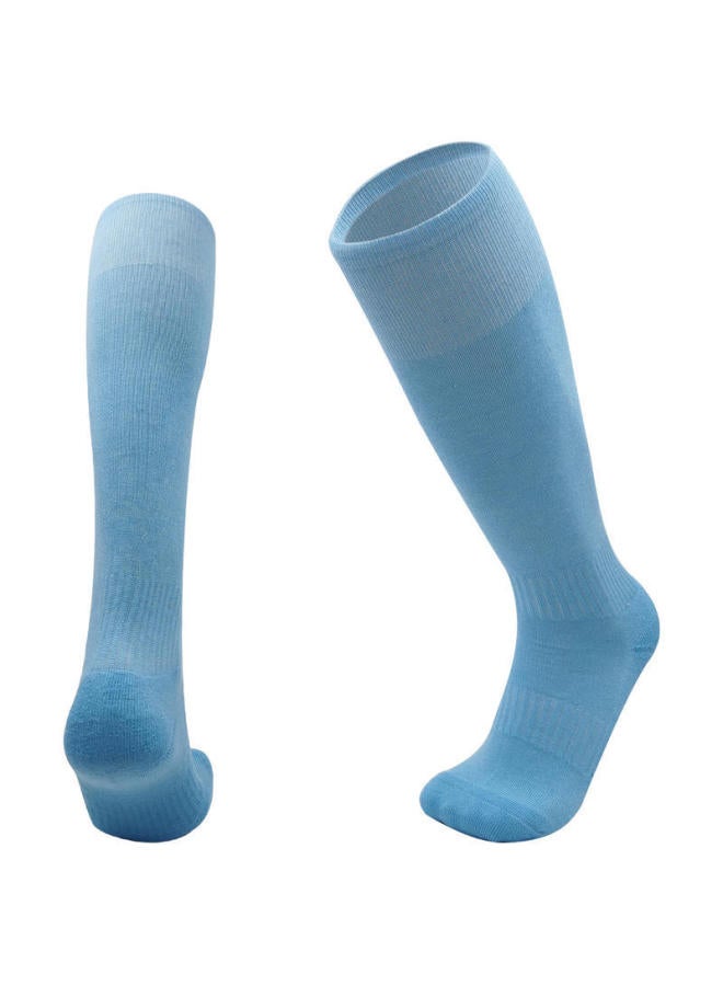 c7 Sky Blue Towel-soled Football Socks For Adults, Non-slip And Comfortable Socks For Competition, Children's Training Non-slip Sports Socks, Unisex