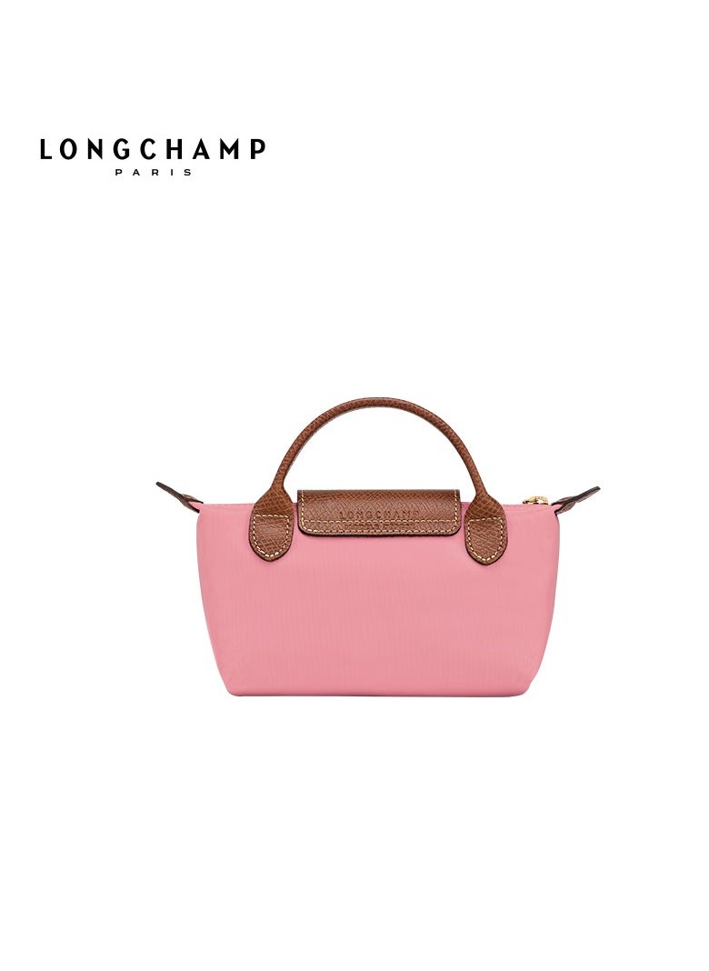 Longchamp - Women's small handbag, tote bag, shoulder bag, pink classic style - Image 1