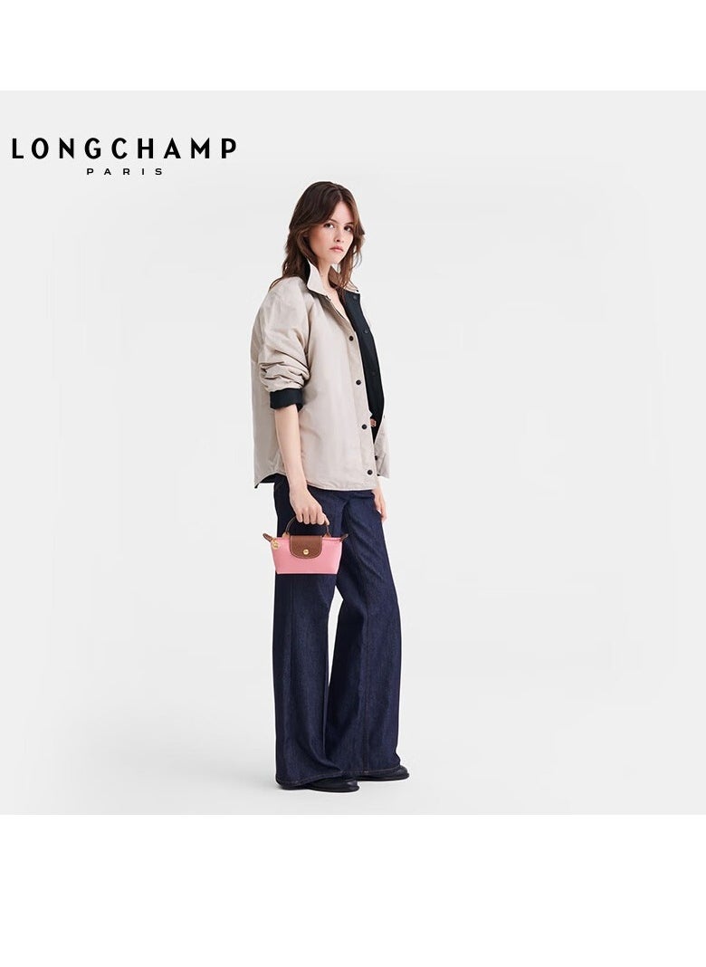 Longchamp - Women's small handbag, tote bag, shoulder bag, pink classic style - Image 1