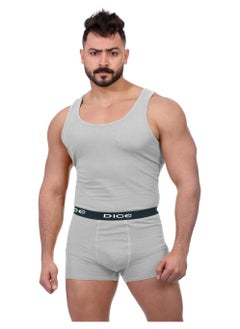 DICE Underwear set for men, plain, top + boxer 