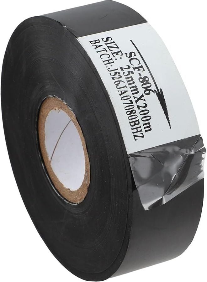 Black Printer Ribbon 25mm x 200M Polyethylene Film High Resistant - Image 1