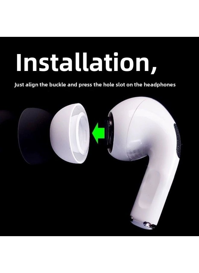 Generic - For AirPods Pro2 Bluetooth Digital Headset Silicone Earplugs For Apple Wireless Replacement Silicone Ear Cap Wholesale-Color:White Small Size-no Pressure Relief Hole - Image 1