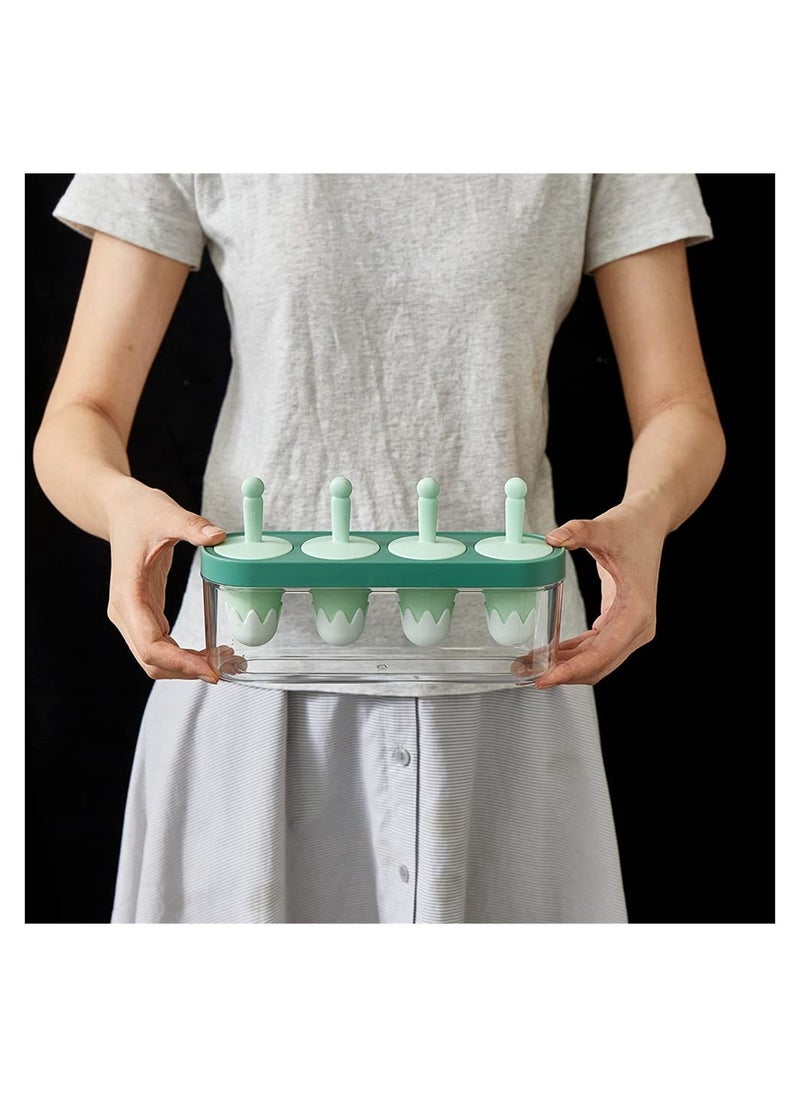 Generic - Fun BPA-Free Silicone Ice Cream Mold for Kids - Reusable Mini Popsicle Maker & DIY Teething Treats (Green) - Perfect for Creative Homemade Treats! - Image 1