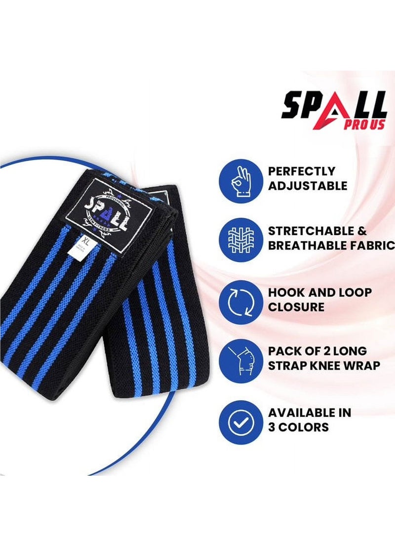 Spall Fitness Knee Wraps Compression Elasticity Weightlifting Squat Fitness For Gym Workout Cross Training Powerlifting Men And Women  - Image 2