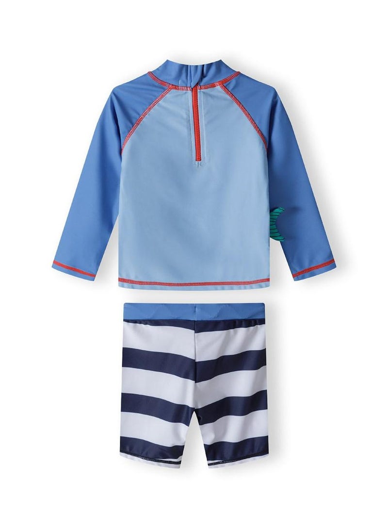 MINOTI 2-Piece Kids' Swim Set with Long Sleeve Top and Swim Shorts - Image 3