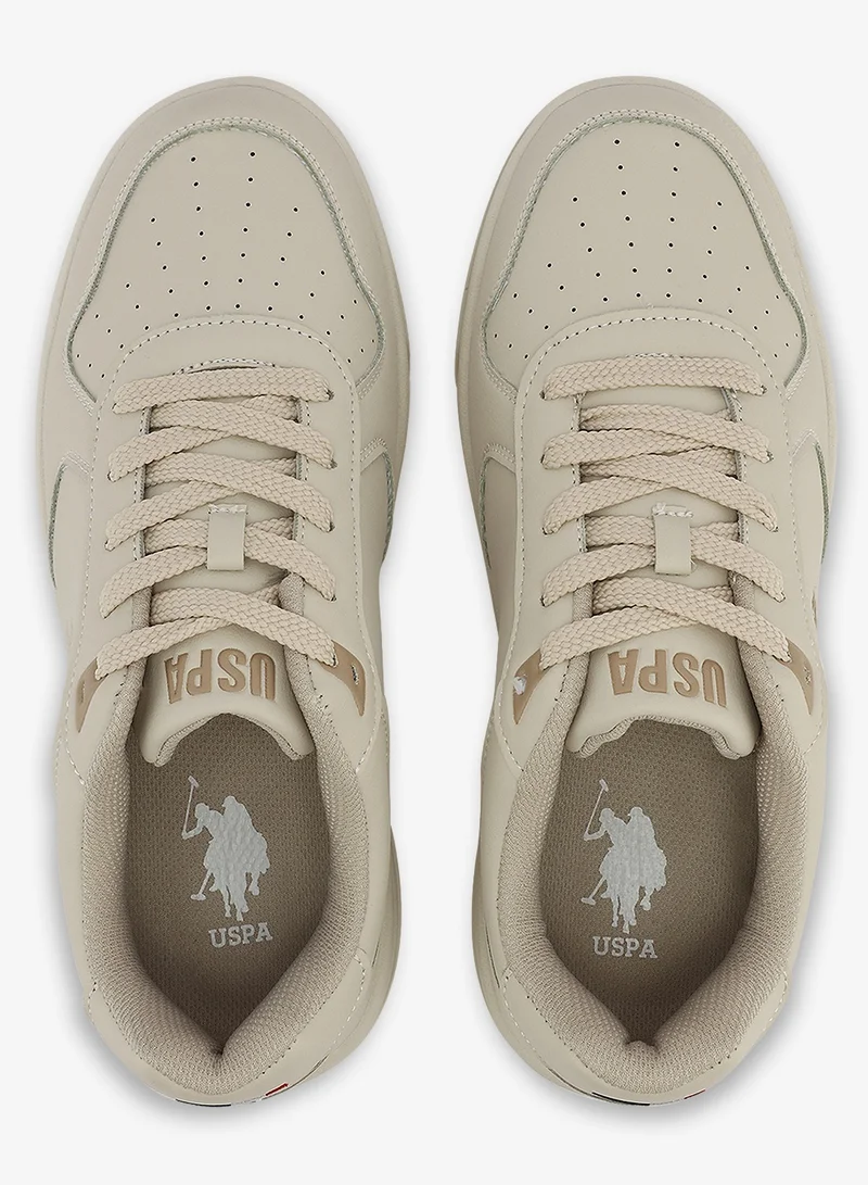 U.S. Polo Assn. beige Women's  Beige Low-Top Sneakers - Style that Moves, Comfort Shoes that Lasts for Women | Best Price UAE