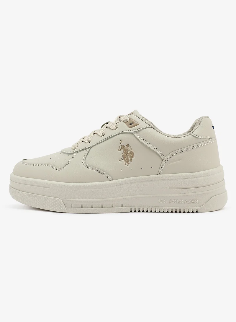U.S. Polo Assn. beige Women's  Beige Low-Top Sneakers - Style that Moves, Comfort Shoes that Lasts for Women | Best Price UAE