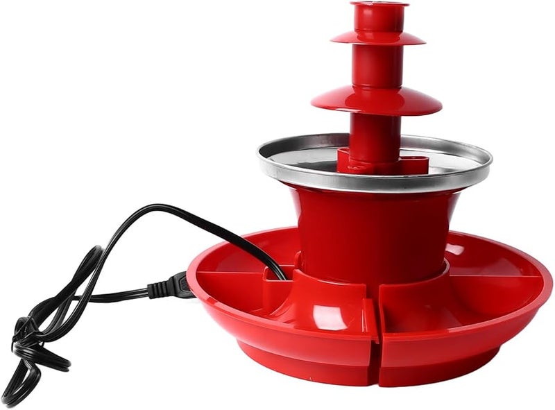Three Layer Chocolate Fountain Electric Easy Assemble Fondue Melter 110V US Plug - Image 1