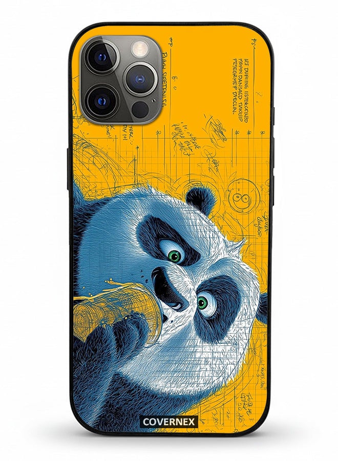 Covernex Apple iPhone 12 Pro Protective Case Cover Printed Featuring Whimsical Panda Illustration - Image 2