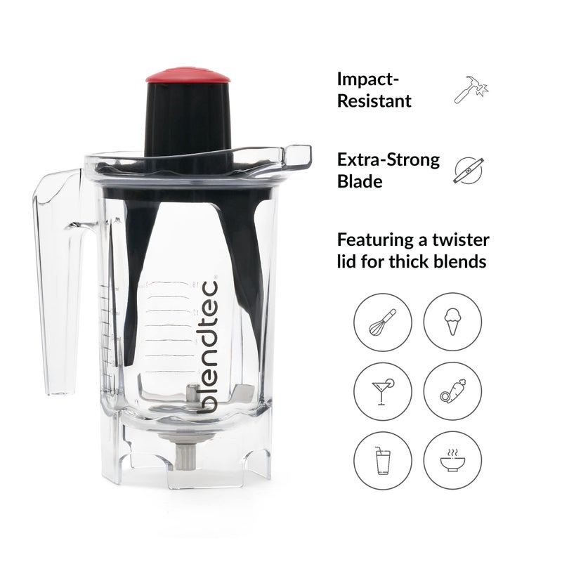 Blendtec 37 oz Twister Jar - Blender Jar Set for Shakes, Smoothies, and Thick Blends - Compatible with Blendtec Blenders - 16 oz Blending Capacity - Image 5