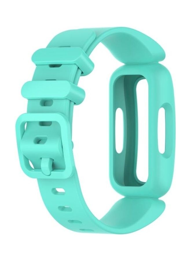 NIBEMINENT Silicone Integrated Replacement Strap Watchband For Fitbit Ace 3 Blue - Image 3