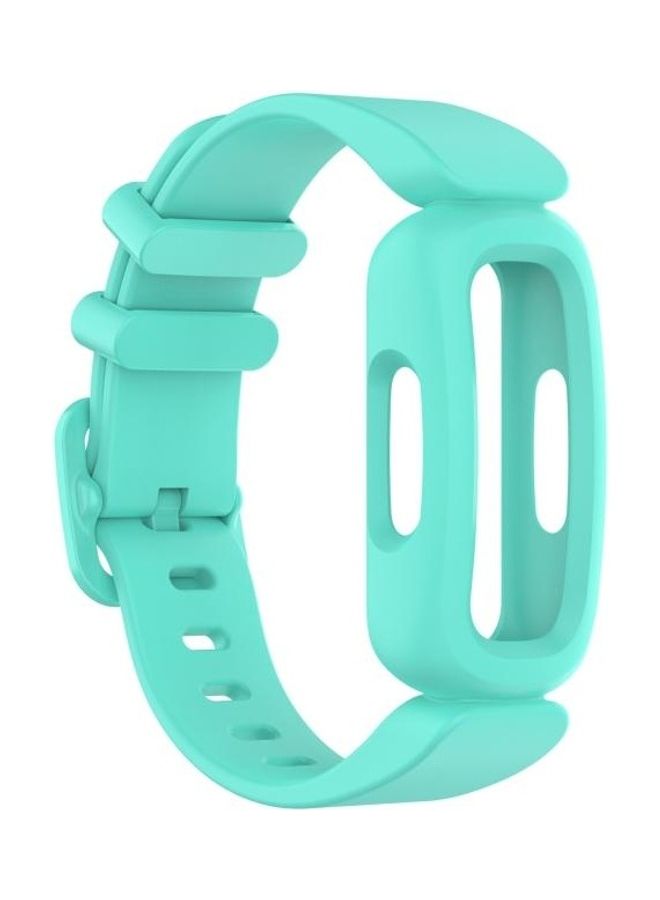 NIBEMINENT Silicone Integrated Replacement Strap Watchband For Fitbit Ace 3 Blue - Image 1