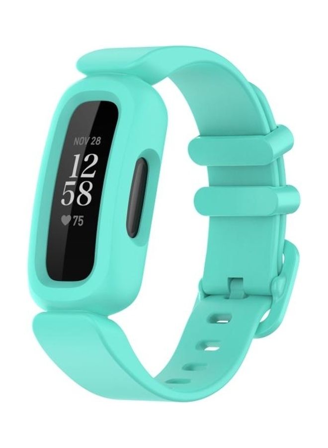 NIBEMINENT Silicone Integrated Replacement Strap Watchband For Fitbit Ace 3 Blue - Image 2