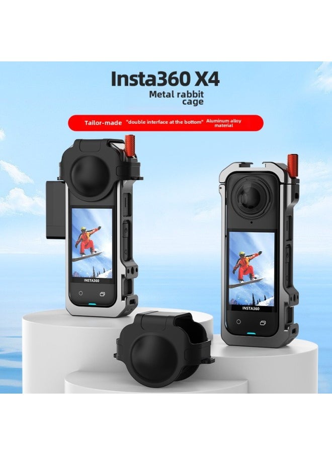 Generic Co-production Hetail Stone Insta360 X4 Metal Rabbit Cage Magnetic Rabbit Cage Stone X4 Sports Camera Accessories-Color:ACE Magnetic Attraction Quick Release  - Image 4