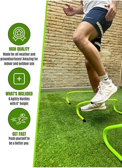 GROIC 3 Pack Agility Speed Hurdles Upgraded Training Hurdles Adjustable Height,Ultra Durable All-in-One Speed Hurdles 2 Way Plyometric and Speed Hurdle Set for Soccer and Football  - Image 4