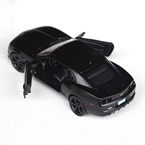 Tianmei 1:32 Scale Supercar Styling Alloy Die-Cast Car Model Collection Decoration Ornaments, Kids Play Vehicle Toys with Pull Back Action and Open Doors (Camaro - Black) - Image 5