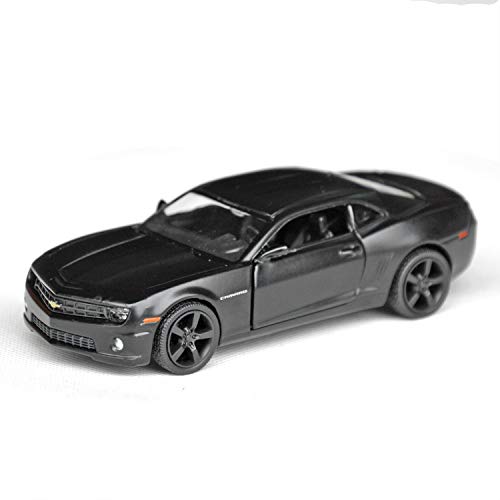 Tianmei 1:32 Scale Supercar Styling Alloy Die-Cast Car Model Collection Decoration Ornaments, Kids Play Vehicle Toys with Pull Back Action and Open Doors (Camaro - Black) - Image 1