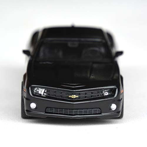 Tianmei 1:32 Scale Supercar Styling Alloy Die-Cast Car Model Collection Decoration Ornaments, Kids Play Vehicle Toys with Pull Back Action and Open Doors (Camaro - Black) - Image 3