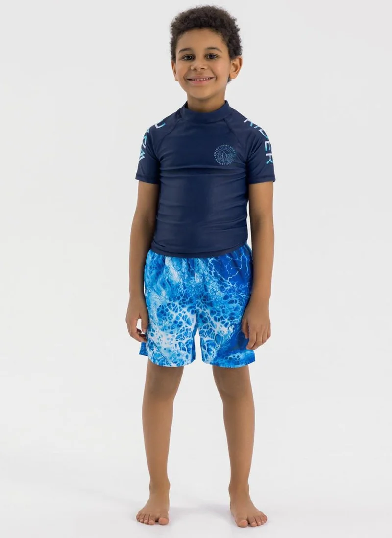 MINOTI Kids Boys  Boys  Short Sleeve Rash Top And Board Short Set