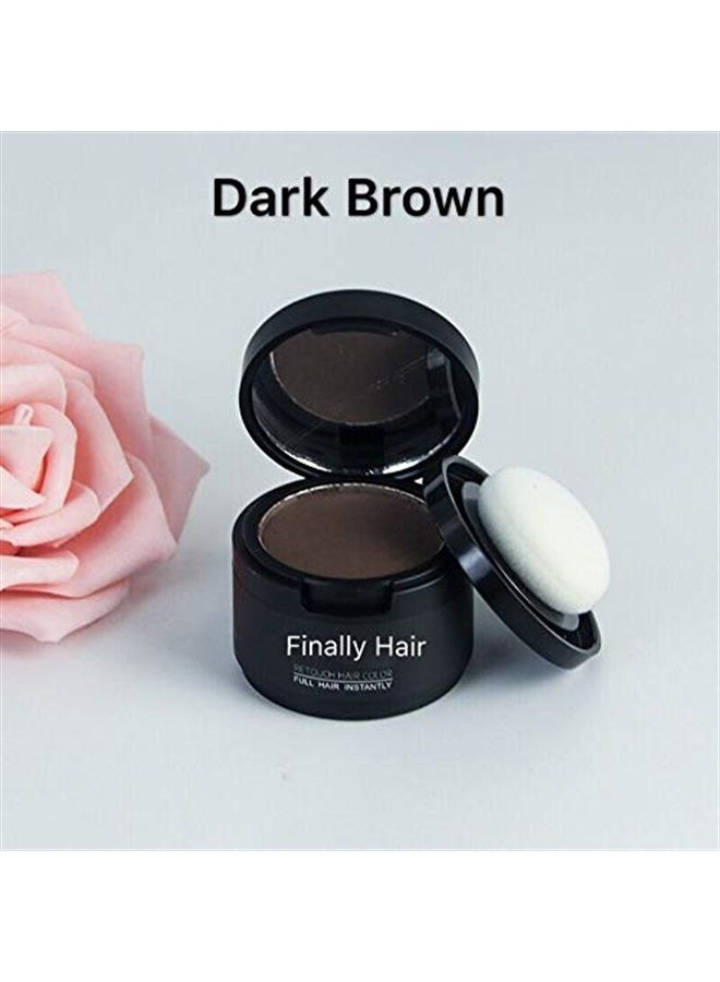 Finally Hair Waterproof Powder Instantly Conceals Hair Loss, Root Touch Up Hair Powder, Hair Toppers for Women & Men, Hair Fibers for Thinning Hair, Root Cover Up, Stain-Proof 48 Hour Formula (Dark Br - Image 2
