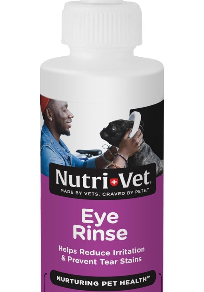 nutri vet Nutri-Vet Eye Rinse for Dogs - 4 oz Gentle Eye Wash with Boric Acid for Tear Stain Removal and Allergy Relief - Image 1
