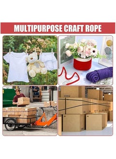 Bukela 2 Roll 10M Soft Cotton Rope, Natural Durable Long Cotton Rope for Crafts Wall Hangings Plant Hangers Knotting (Red)  - Image 5