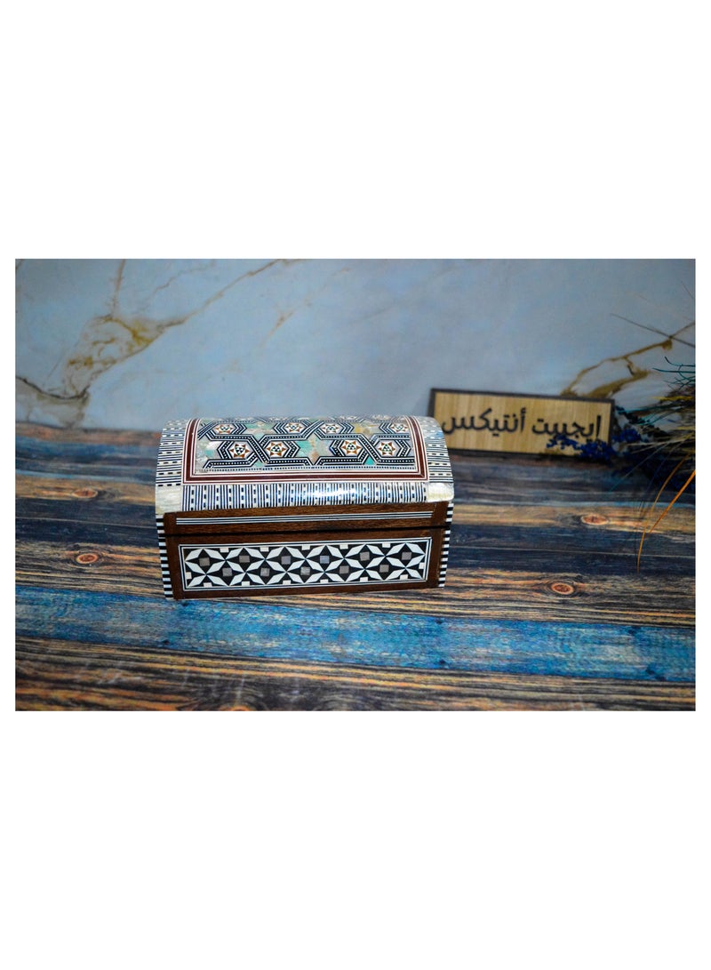 Egypt Antiques A box of jewelry or collectibles made of seashells, produced by Egypt Antiques - Image 1