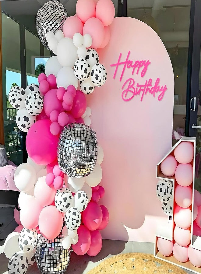 MASTRON Happy Birthday Sign for Backdrop - Hot Pink Felt 'Happy Birthday' Letter Sign for Balloon Arch Backdrop Decorations - Image 5