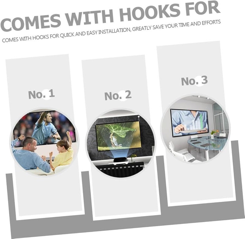 شاشة عرض محمولة عالية الدقة من البوليستر مقاس 80 بوصة للسينما المنزلية والتخييم والمكتب - Image 4