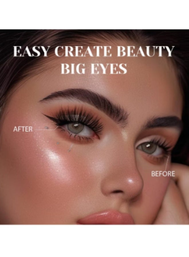 Self Adhesive Eyelashes Clusters Kit, D Curl Pre Glued Lash Clusters Wispy Lashes Kit with Tweezers for Beginners, Press On Glueless Lash Extension Kit 10-16mm - 100PCS - Image 5