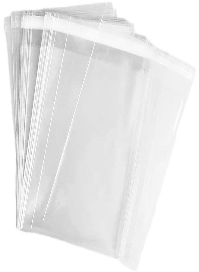 NObranded 100 pcs Clear 8" x 10"(19.8 * 25cm) Self Seal Cello Cellophane Bags Resealable Poly Bags 1.4 mils OPP Bag for Packaging Clothing, T Shirts, Party Decorative Gift - Image 1
