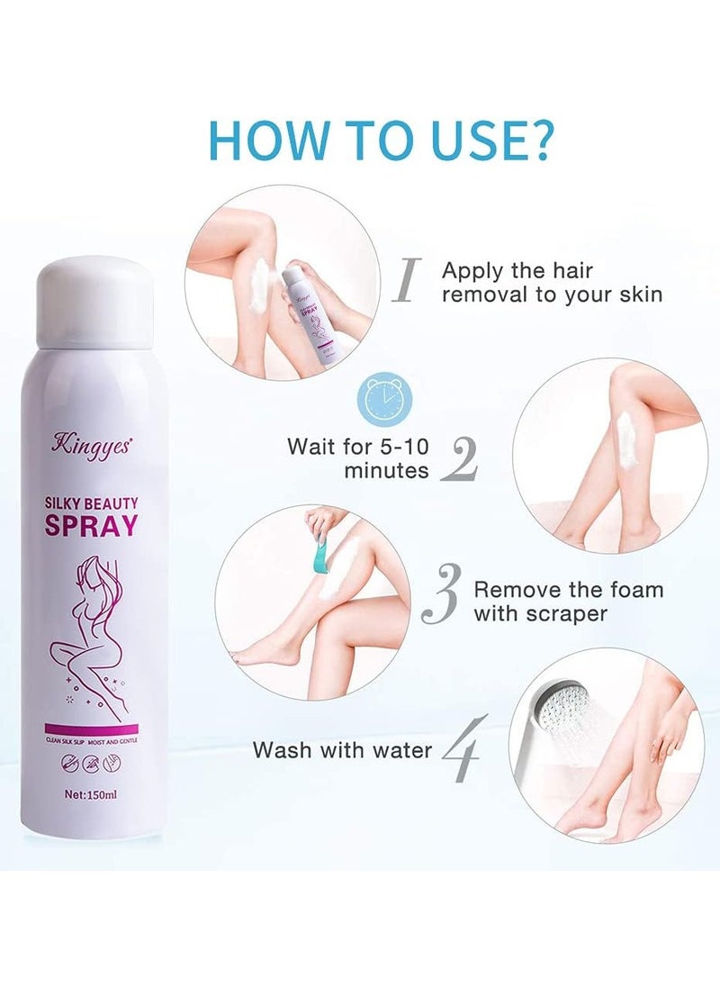 KINGYES Powerful hair remover Kingyes Hair Removal | Hair Remover | Hair Removal Medicine | Magic Spray hair remover for armpits and feet  - Image 4