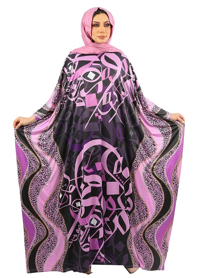 Zmurud Jersey Jalabiya- printed  - Image 1