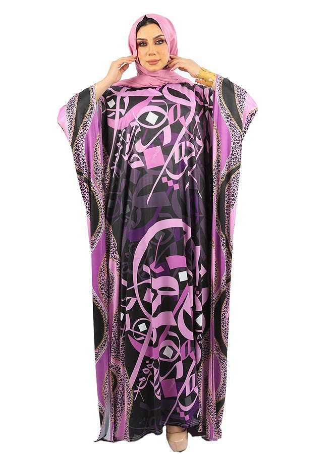 Zmurud Jersey Jalabiya- printed  - Image 2