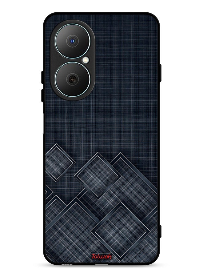 Tolwak Huawei Nova Y73 Protective Case Cover Squares Pattern On Cloth