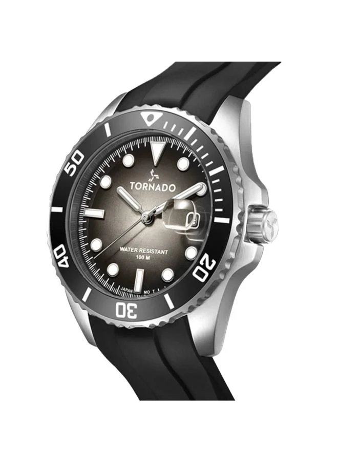 تورنيدو Men's Silicone Analog Watch T22001-SSBB - 43.5x49mm mm