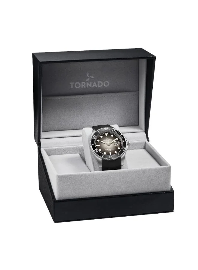 تورنيدو Men's Silicone Analog Watch T22001-SSBB - 43.5x49mm mm