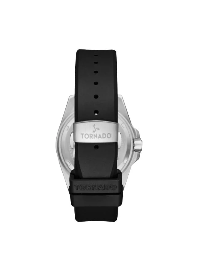 تورنيدو Men's Silicone Analog Watch T22001-SSBB - 43.5x49mm mm