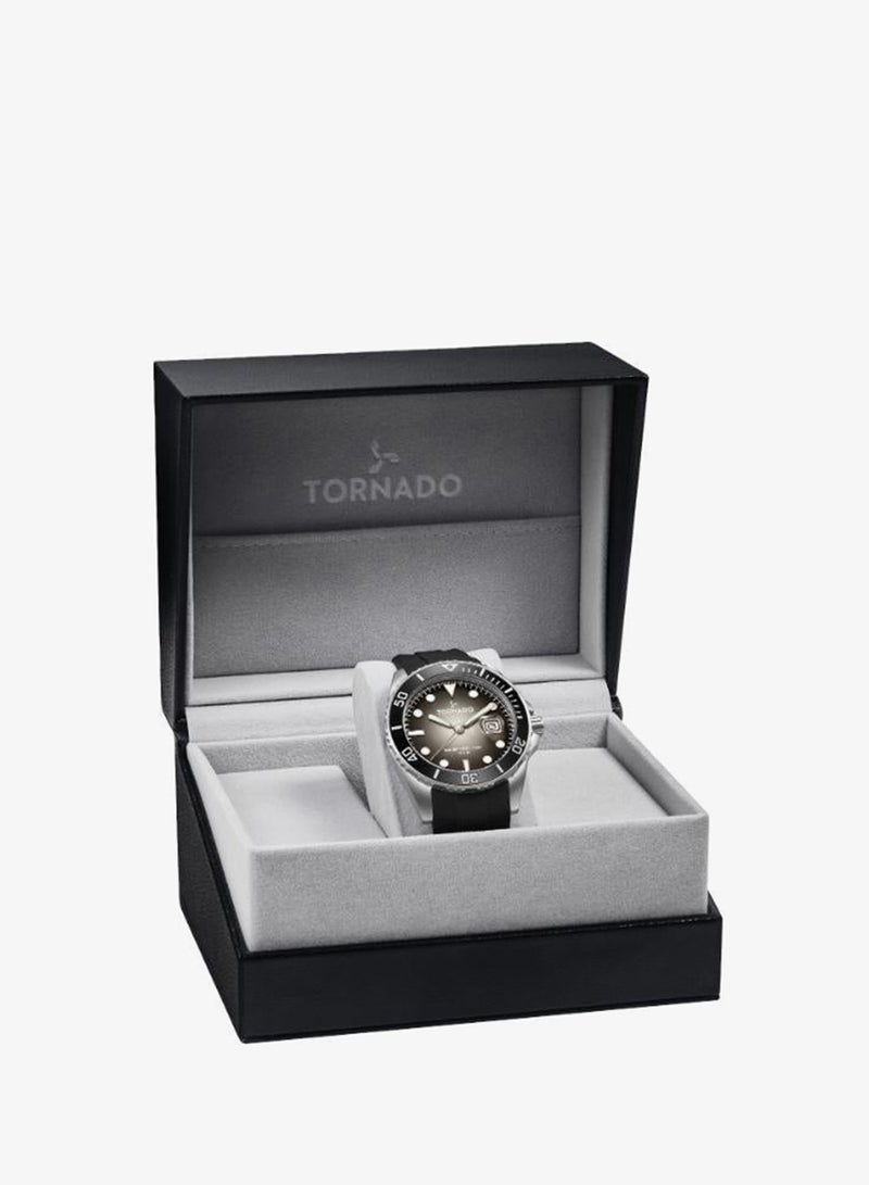 TORNADO Men's High Quality Flexible And Durable Silicone 3H with date Display Watch T22001-SSBB - 42mm mm - Image 4