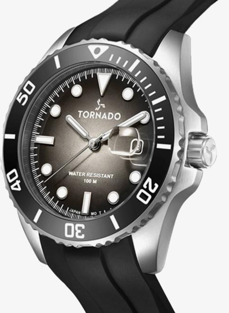 TORNADO Men's High Quality Flexible And Durable Silicone 3H with date Display Watch T22001-SSBB - 42mm mm - Image 5